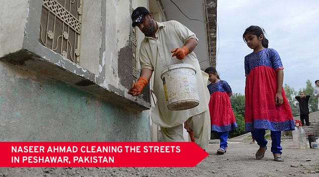 Naseer Ahmad Cleaning The Streets