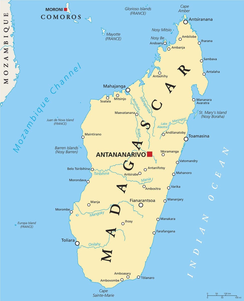 map of Madagascar