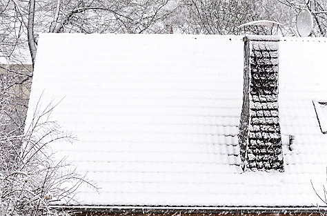 snow on roof