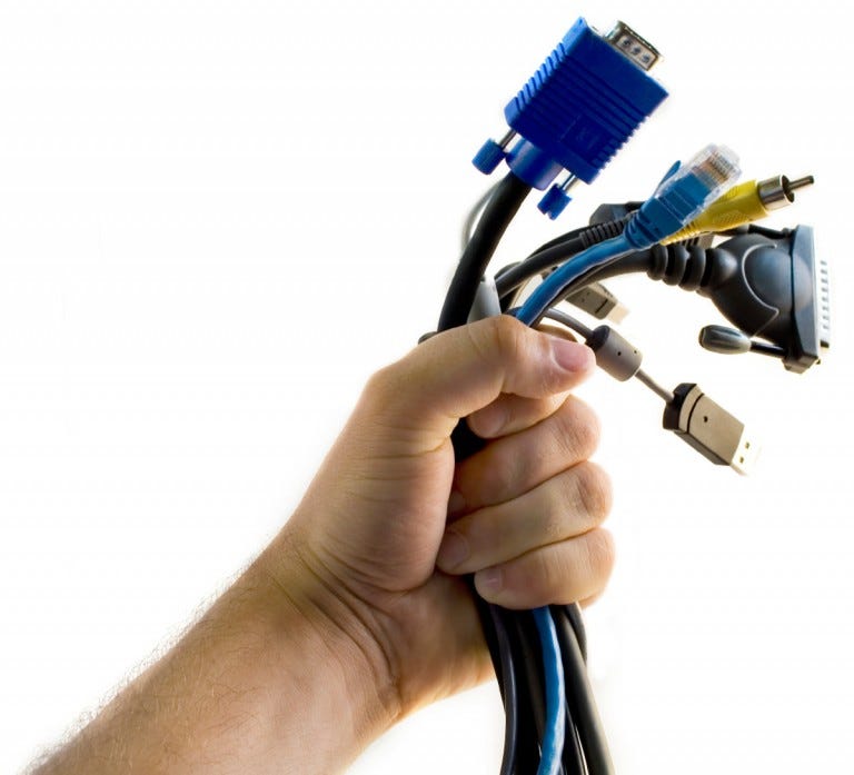 organizing power cords By organizing power cords, you'll have one less place for lint and dust to build up.