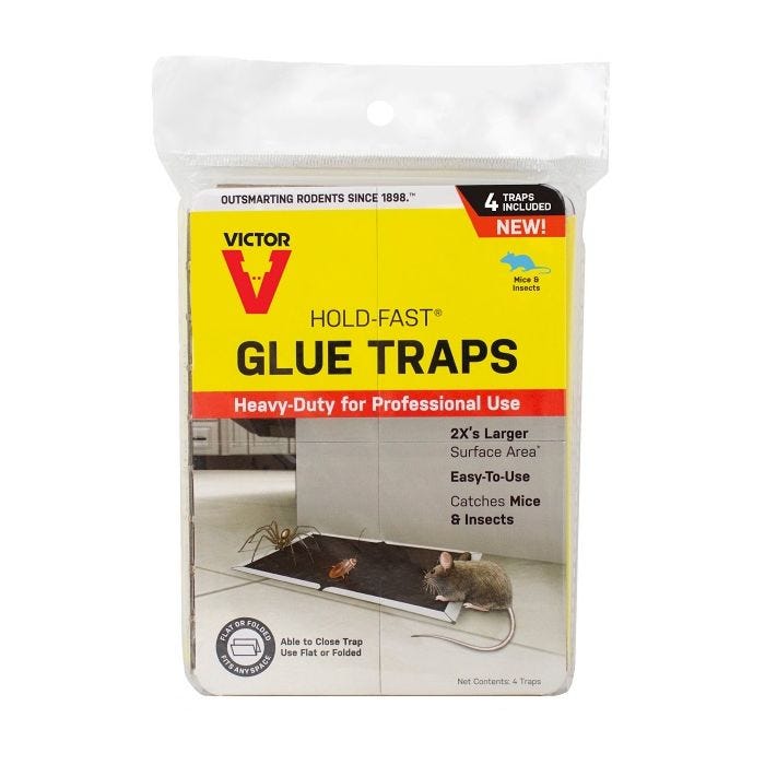 Victor® Hold-Fast® Disposable Mouse Glue Traps 1 Pack of 4 Traps 