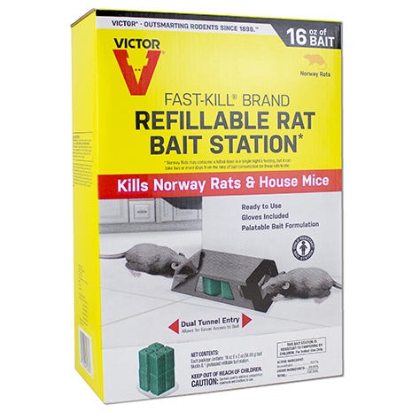 Victor® Fast-Kill® Brand Refillable Rat Poison Bait Station