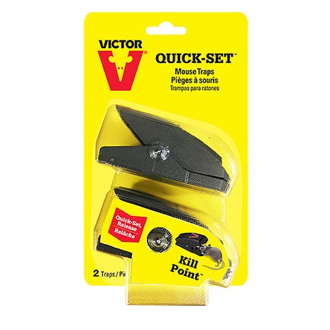 Victor® Quick Set™ Plastic Mouse Trap |12 Traps | Reusable Mouse Trap
